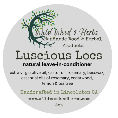 Luscious Locs Extra Moisturizing Leave-In Conditioner with Rosemary & Castor Oil for Dry Curly Hair - Herbal Hair and Beard Balm - Natural Haircare