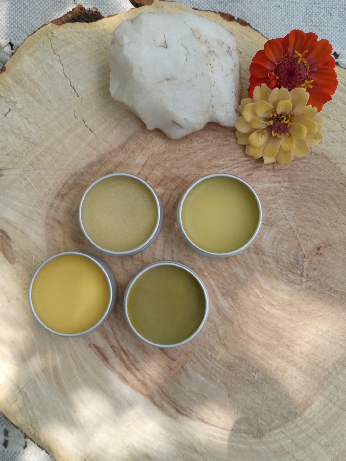 Herbal Salve Collection of 4 Sample Size Salves for Natural Skincare - Unique Handmade Herbal Gifts