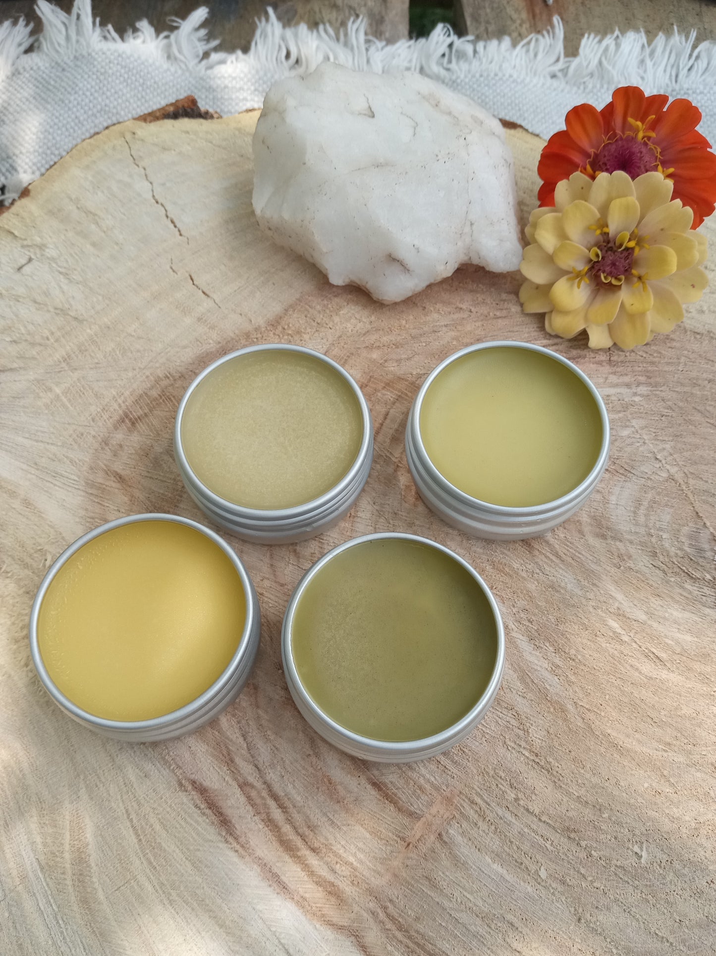 Herbal Salve Collection of 4 Sample Size Salves for Natural Skincare - Unique Handmade Herbal Gifts