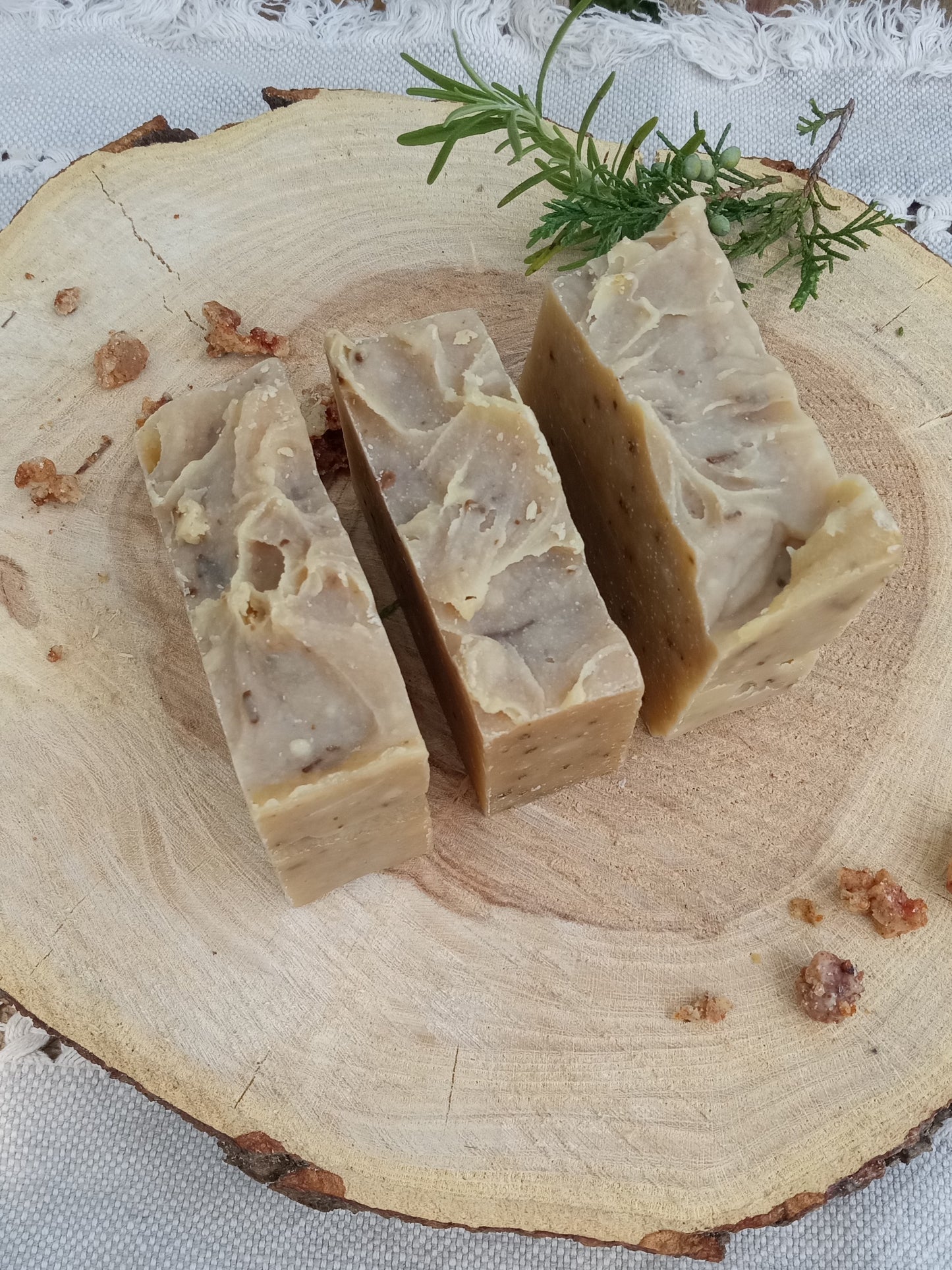 Pine & Rosemary Soap: Vetiver Scented Natural Shea Bars