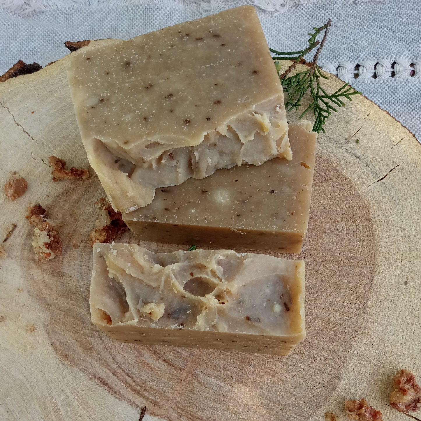 Pine & Rosemary Soap: Vetiver Scented Natural Shea Bars