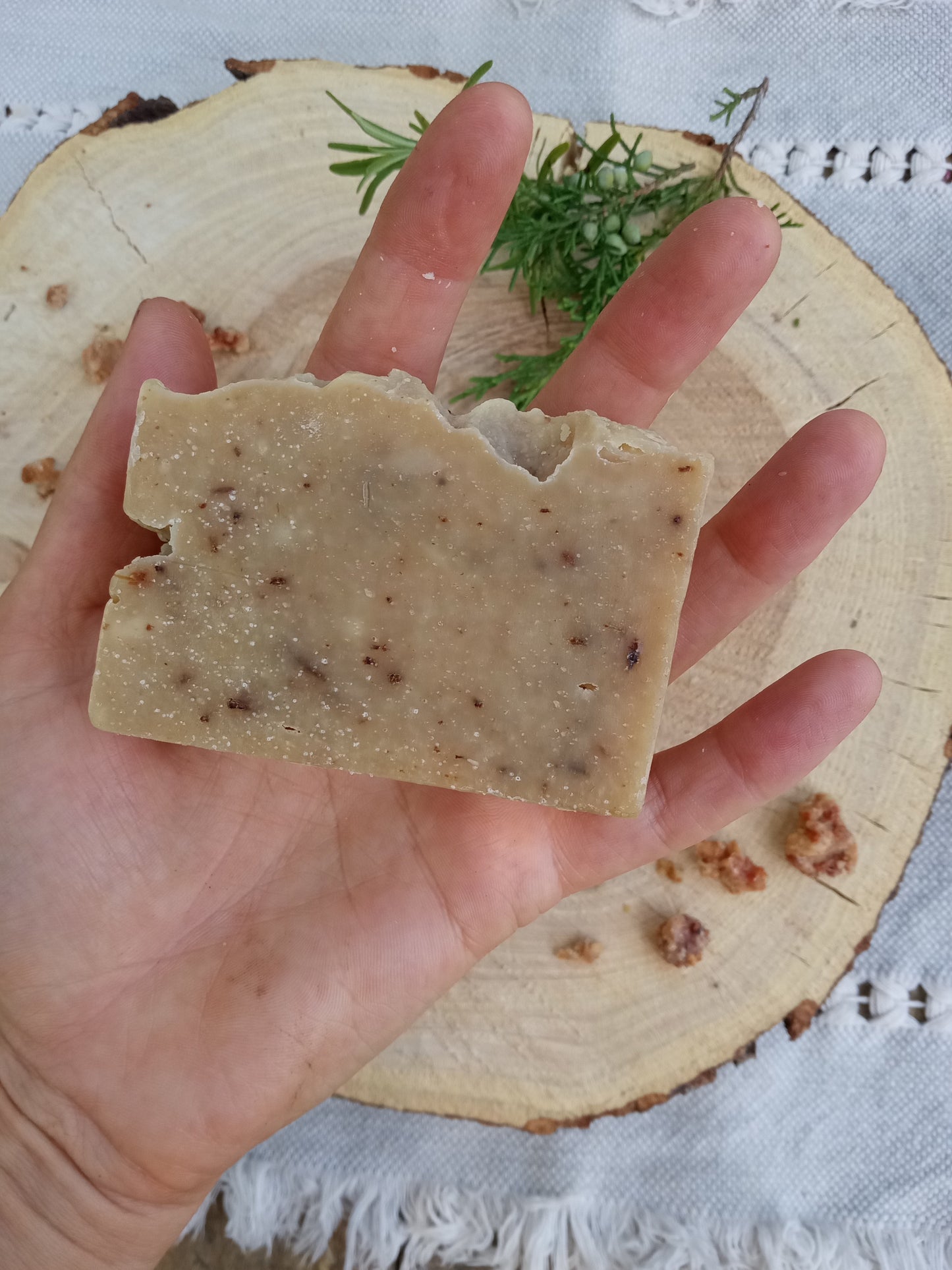 Pine & Rosemary Soap: Vetiver Scented Natural Shea Bars