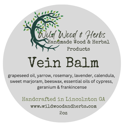Vein Salve with Yarrow, Calendula, Cypress & Geranium - Herbal Toning Ointment - Gifts under 30 for Her - Natural Hemorrhoid Relief