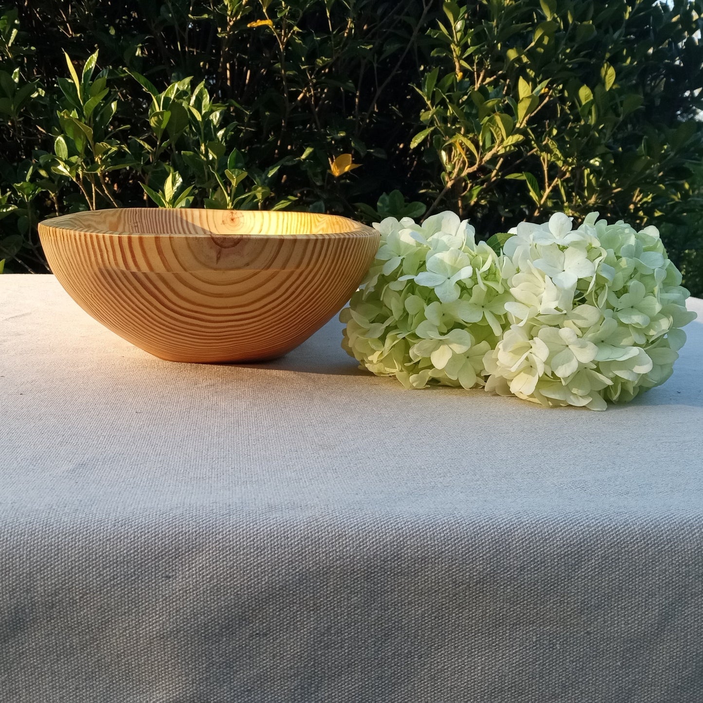 21" Pine Wood Dough Bowl for Table Centerpiece -  Hand Carved Wooden Trencher - Long Trough for Fruit or Country Farmhouse Decorating