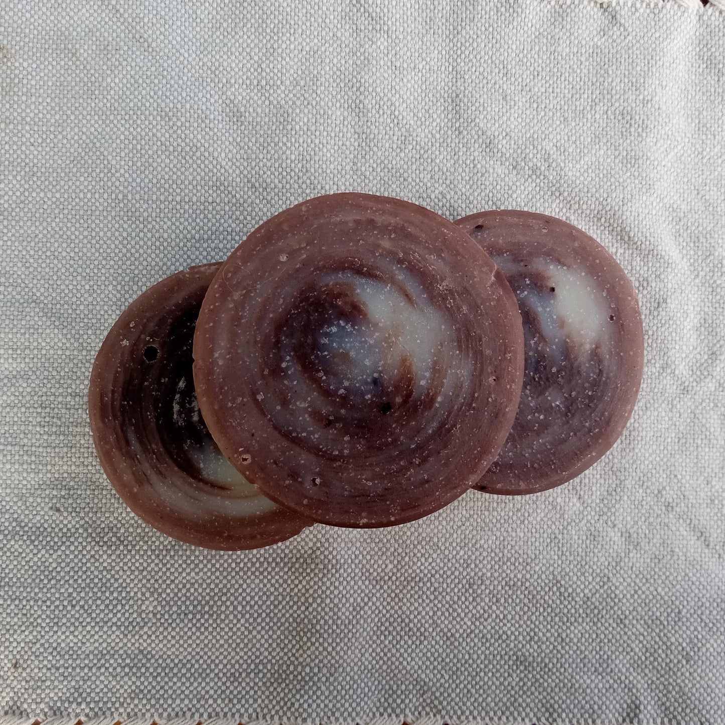 Mint Chocolate Soap Bars - Handcrafted Cold Process Coconut Oil Soap - Peppermint Essential Oil Soap - Round Soap Bars