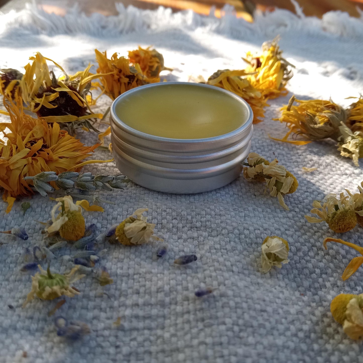 Flower Salve with Calendula, Chamomile & Lavender - Soothing Herbal Baby Butt Butter - Handcrafted Sensitive Skin Care Ointment for Kids