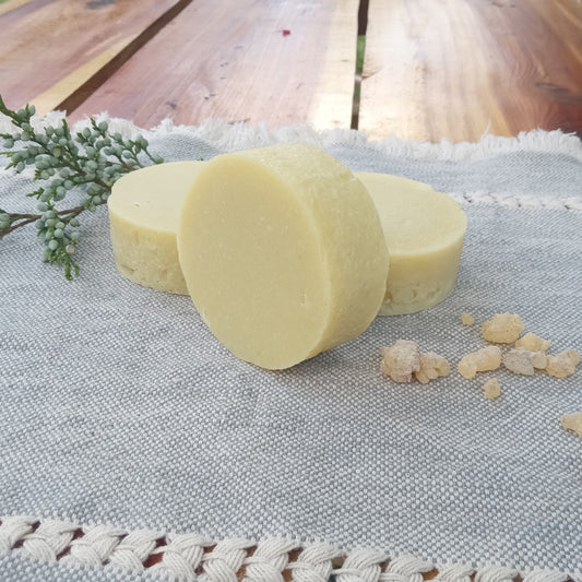 Evergreen Glade - Frankincense Infused Olive Oil & Shea Butter Soap Scented with Cypress Essential Oil - Natural Handmade Chemical-Free Bar Soap for Guys
