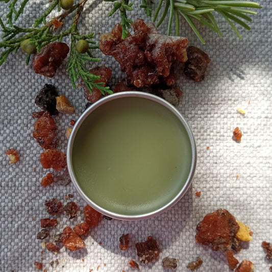 Pine Salve with Juniper Berries and Rosemary - Fragrant Herbal Salve for Massage - Wildcrafted All-Purpose Salve