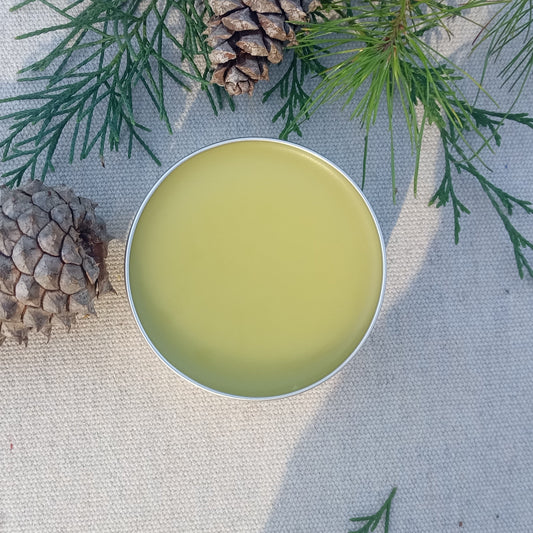 Strong Sinus Salve with Pine Sap, Bee Balm, Peppermint, Eucalyptus & Thyme - Natural Chemical-Free Herbal Chest Rub - Stuffy Nose Relief
