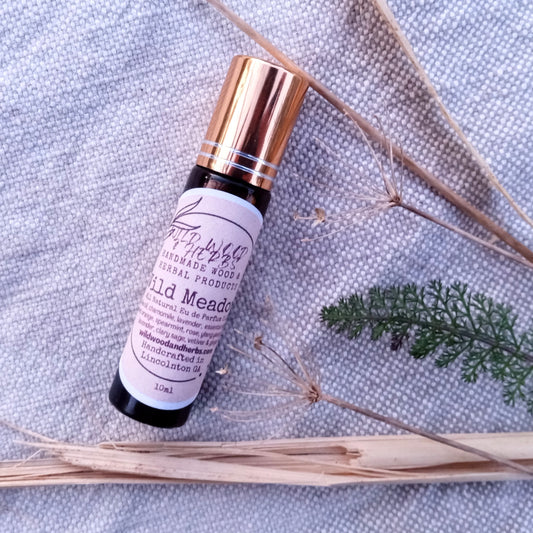 Wild Meadow Perfume Oil with Orange & Spearmint Essential Oils, Ylang Ylang, Rose, Vetiver and Ginger - Natural Every Day Fragrance for Her