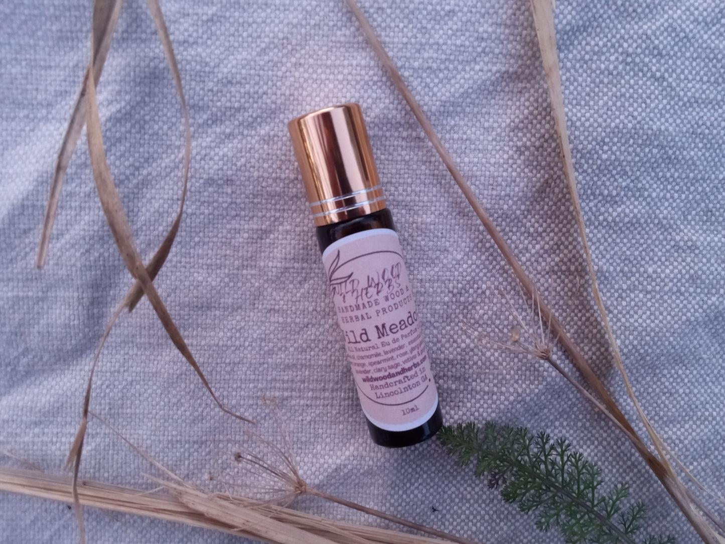 Wild Meadow Perfume Oil with Orange & Spearmint Essential Oils, Ylang Ylang, Rose, Vetiver and Ginger - Natural Every Day Fragrance for Her