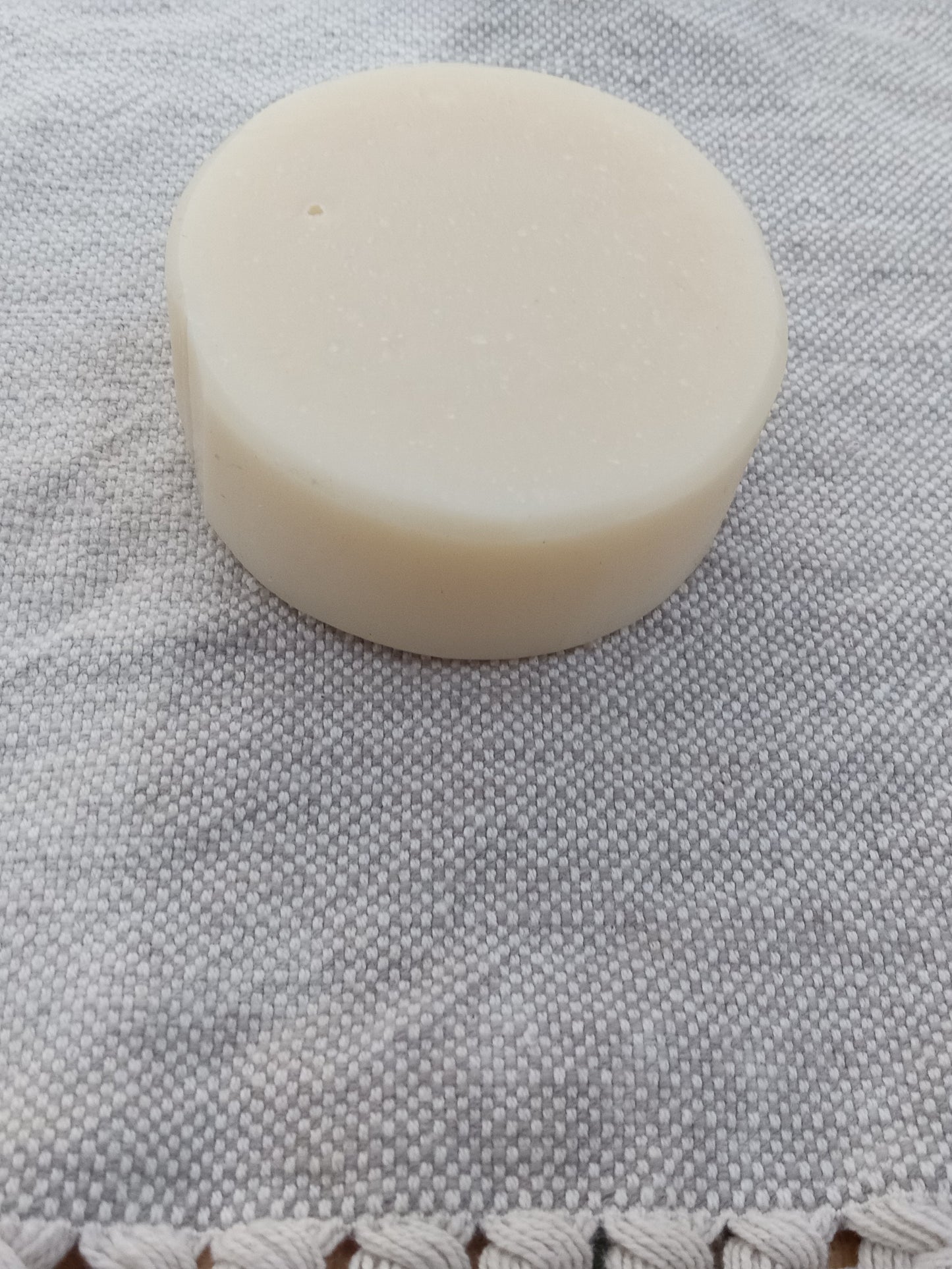 Full Moon - White Lard Soap Round with Patchouli & Ylang Ylang Essential Oils Enhanced with Raw Shea Butter and Castor Oil - 100% Natural Soap Bar