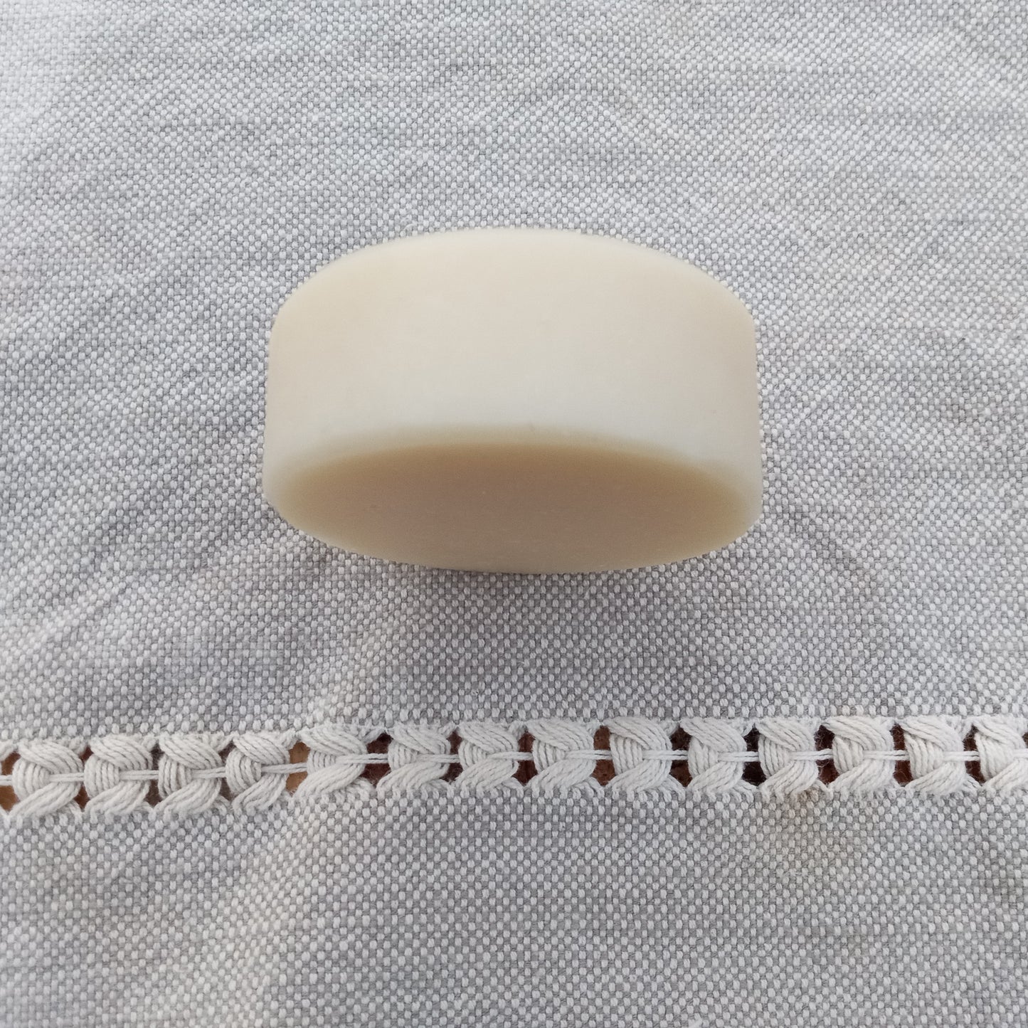 Full Moon - White Lard Soap Round with Patchouli & Ylang Ylang Essential Oils Enhanced with Raw Shea Butter and Castor Oil - 100% Natural Soap Bar