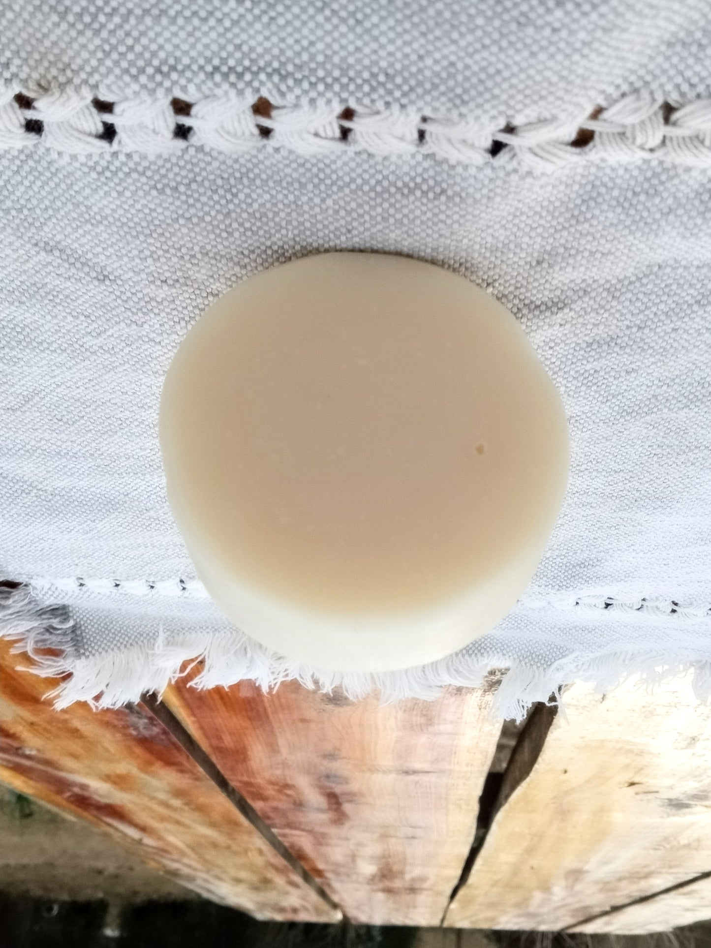 Full Moon - White Lard Soap Round with Patchouli & Ylang Ylang Essential Oils Enhanced with Raw Shea Butter and Castor Oil - 100% Natural Soap Bar