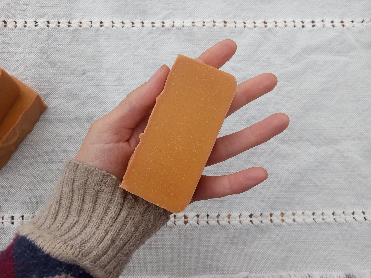 "ZingBar" Turmeric Soap with Plantain Leaf, Lavender Buds and Ginger & Ylang Ylang Essential Oil - Natural Handmade Face Wash for Oily Skin