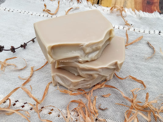 Basil & Cedarwood Soap: Tallow, Shea and Castor Oil Bars Infused with Nettle (5oz)