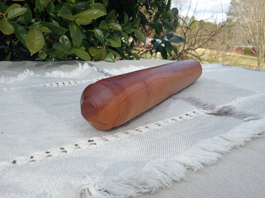Handmade Wooden Rolling Pin - 14" Cherry Wood Roller - Unique Wood Gift for the Chef