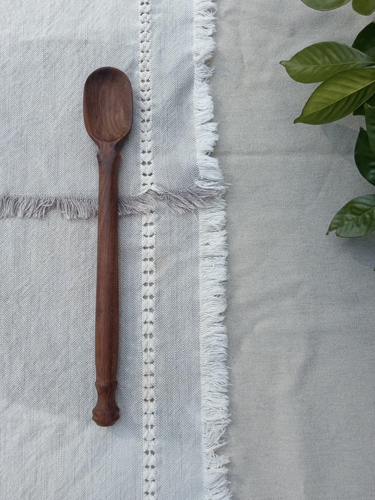 Handmade Wooden Spoon Carved from Walnut Wood - Wood Mixing Spoon - Gifts for the Chef - Beautiful Hand Carved Spoon