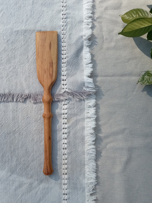 Handmade Wooden Spurtle Carved from Red Elm Wood - Wooden Mash Paddle - 14" African Fufu Stick - Grits Paddle - Gift for the Chef