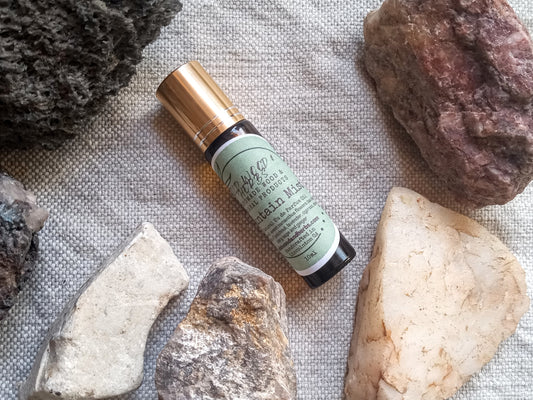 Mountain Mist Cologne Roller for Men with Tea Tree Oil, Patchouli, Cypress & Ginger Essential Oil - Fresh Scented Beard Oil