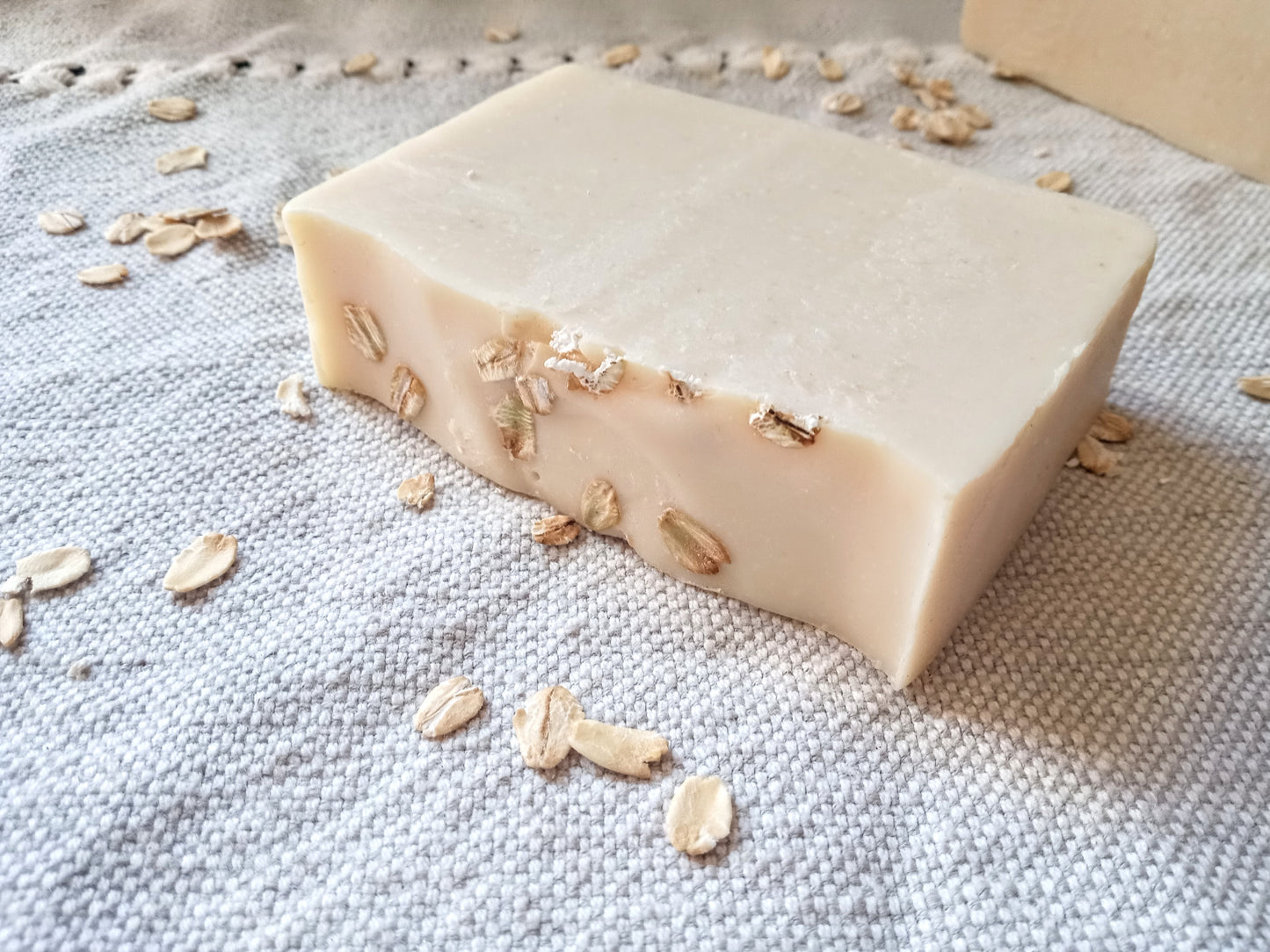 Oat Milk Soap Bars - Handmade Cold Process Soap for Sensitive Skin Care - Gentle Non-Drying Oatmeal Soap Coconut-Free with Shea Butter