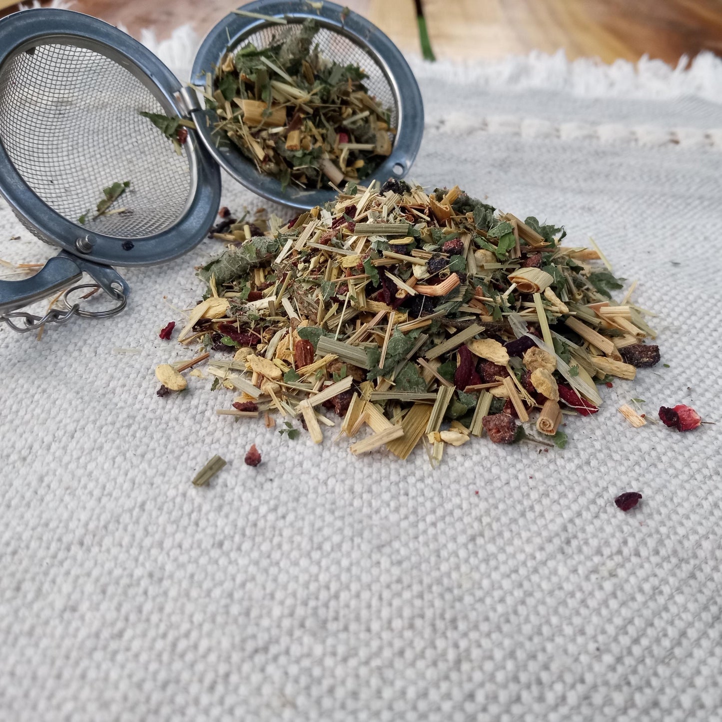 Vitamin B-Complex Organic Herbal Tea Blend - Hormone Tea with Oatstraw, Licorice Root, Ginger, Blueberries, Apple Mint & Lemongrass