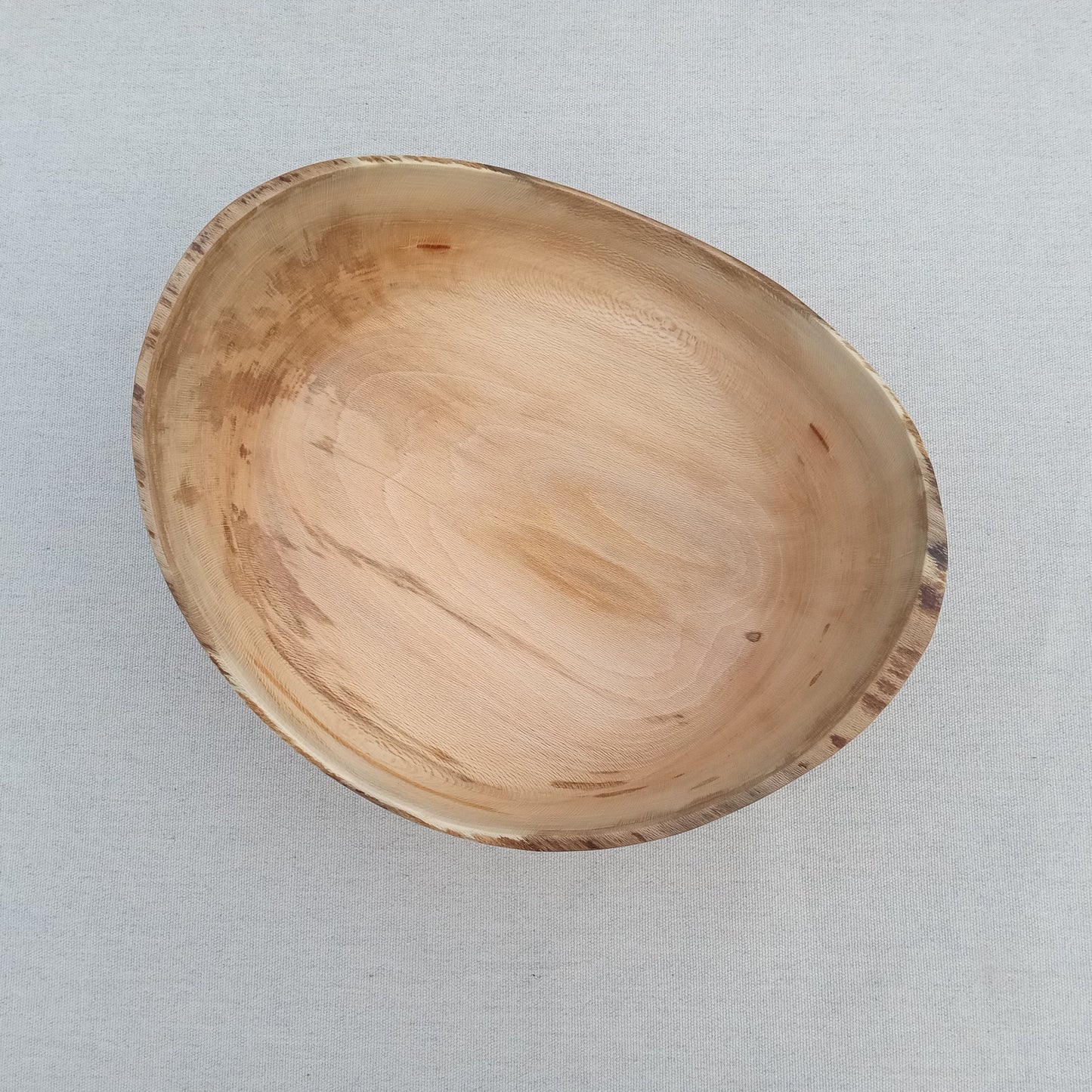 Live Edge Wooden Pedestal Bowl: Sycamore Wood (11")