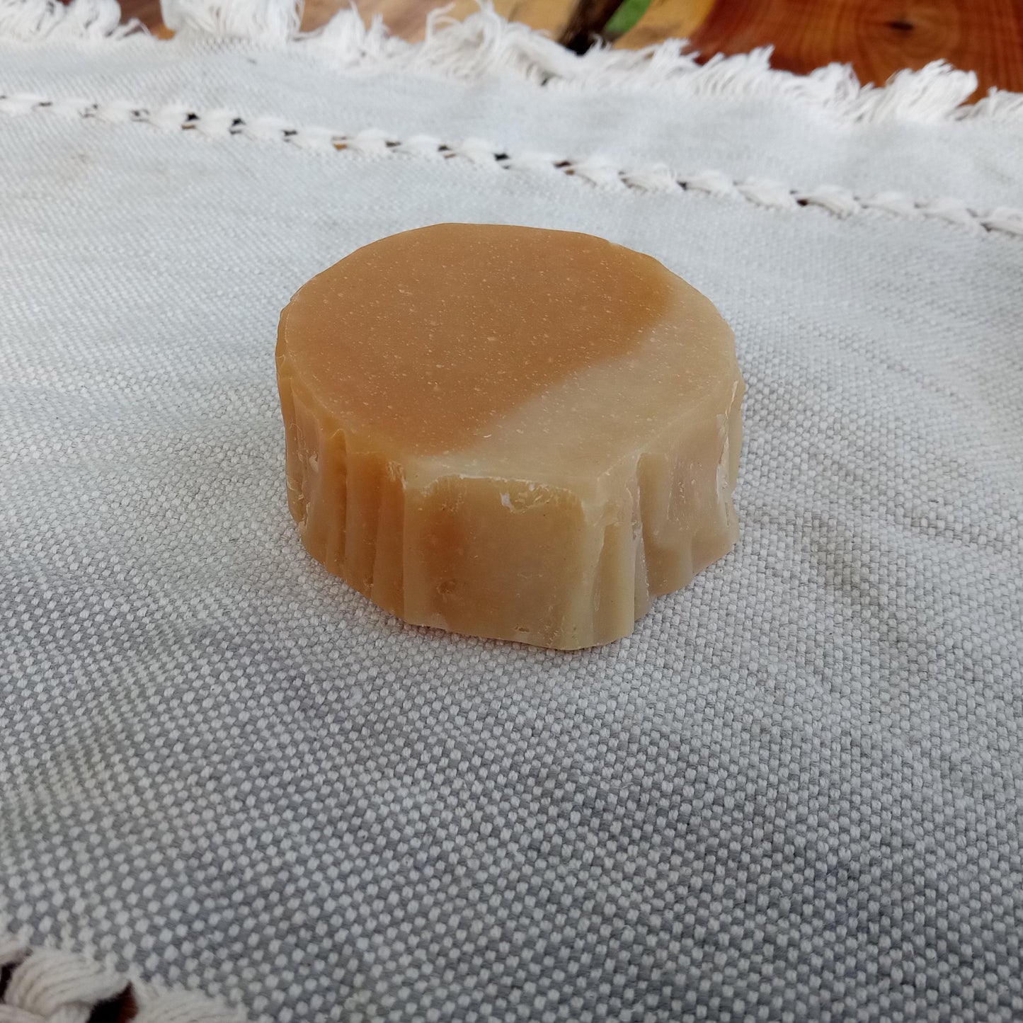 Bright New Day - Grapefruit Soap with Myrrh & Aloe - Handmade Cold Process Round Soap Bars with Coconut Oil and Shea Butter - Citrus Soap with Clove Oil