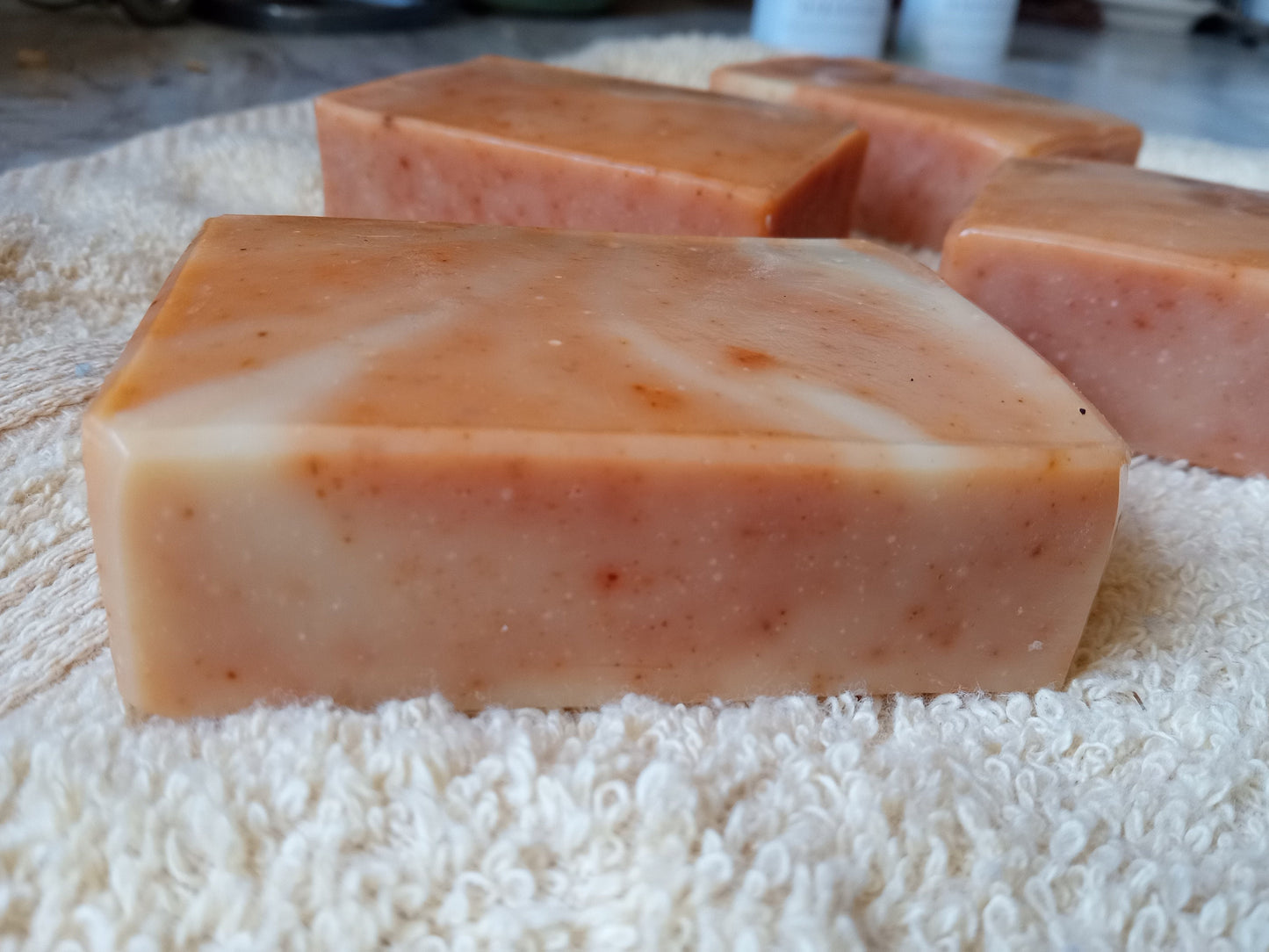 Hibiscus Soap with Self Heal Herb & Rose Petals - Handmade Herbal Bath and Body Bar Soap with Shea - Essential Oil Scented Olive Oil Soap