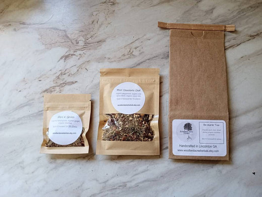 Noble Roots & Fruits Herbal Tea Blend with a Chamomile Base, Chocolate Mint, Dried Figs, Blueberries, Cinnamon, Hibiscus and Licorice