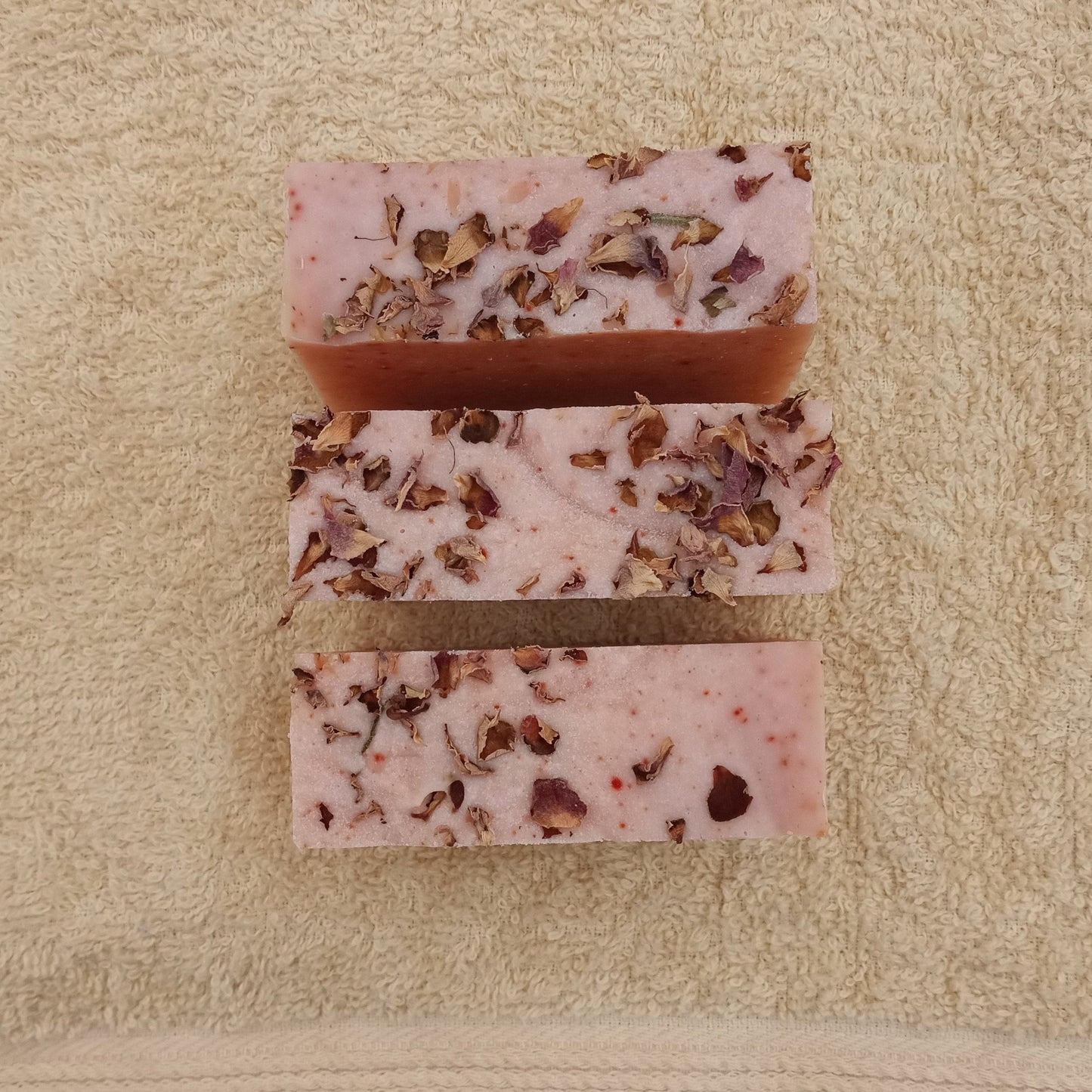 Pool Party Hibiscus Soap with Wild Rose Petals - Handmade Herbal Bar Soap for Face & Body - Natural Tallow Soap with Coconut Oil - Cold Process Soaps