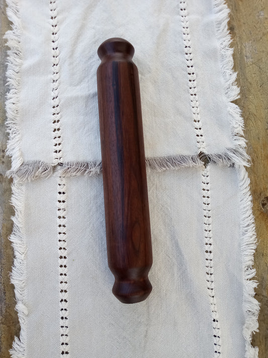 Handmade Black Walnut Rolling Pin: 14" Pastry Roller, Kitchen Decor